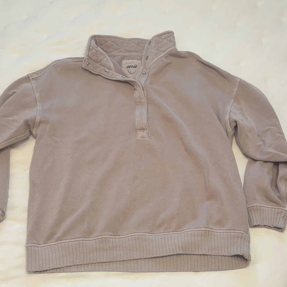 Aerie oversized Taupe Pullover sweatshirt